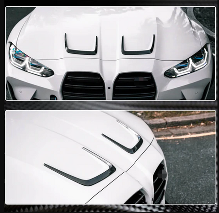 BMW G80 M3 G82 G83 M4 2021+ Engine Hood Air Vent Covers Dry Carbon Fiber-Ahacarbon
