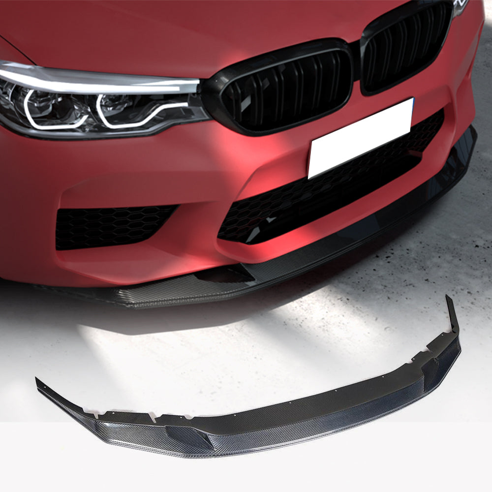 BMW 5 Series F90 M5 Pre-LCI 2018-2020 Front Bumper Lip Carbon Fiber-Ahacarbon