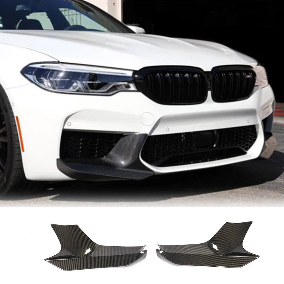 BMW 5 Series F90 M5 Pre-LCI 2018-2020 Front Bumper Splitters Carbon Fiber-Ahacarbon