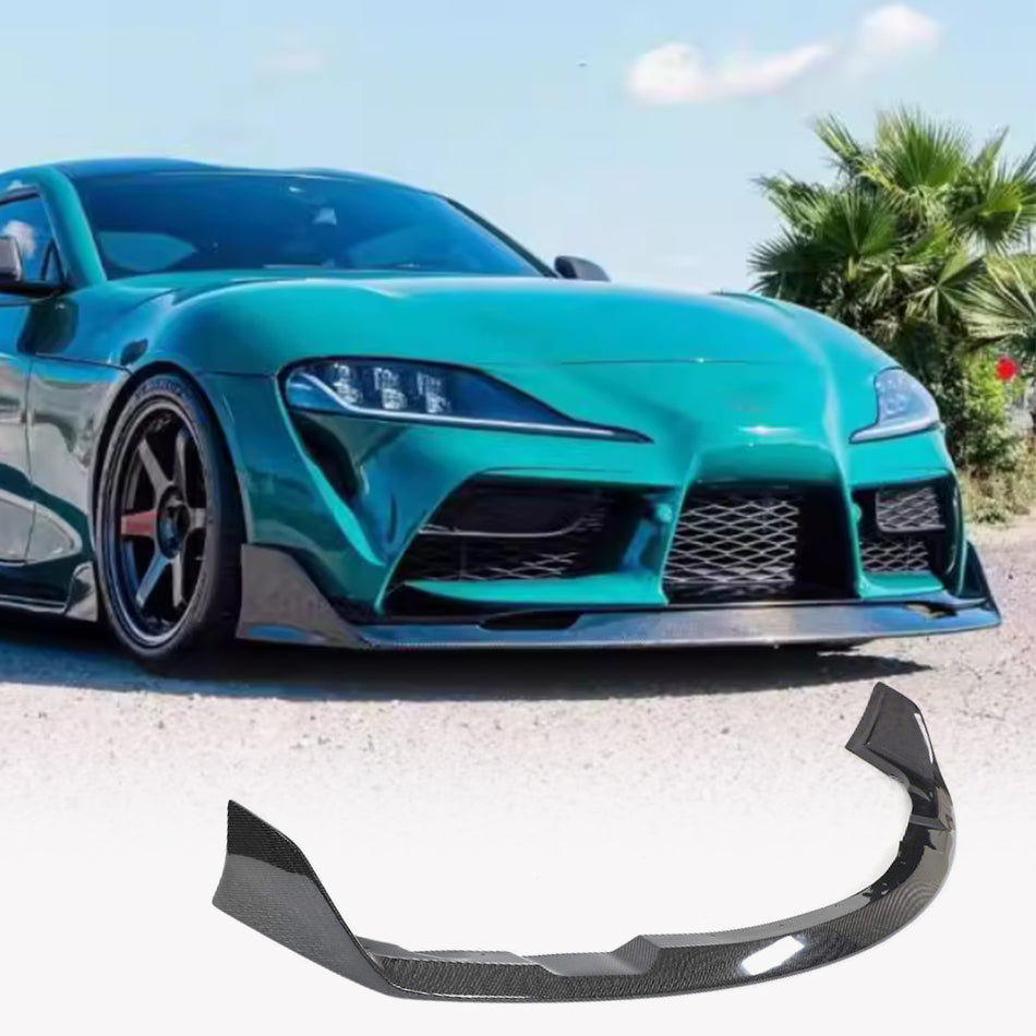 Toyota Supra GR A90 A91 MK5 Coupe 2022-2024 Front Bumper Lip Carbon Fiber-Ahacarbon