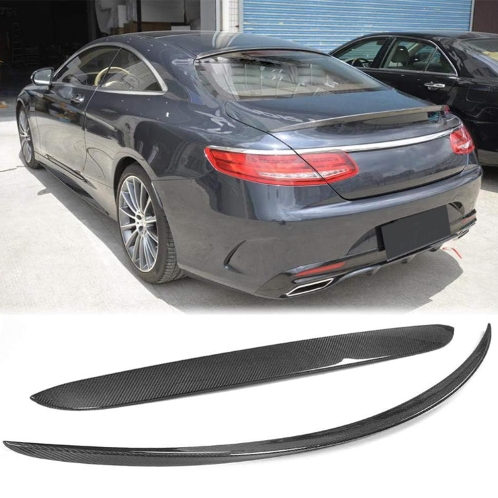 Mercedes Benz S Class W217 C217 S63 S65 AMG Coupe 2015-2020 Rear Trunk Spoiler Carbon Fiber-Ahacarbon