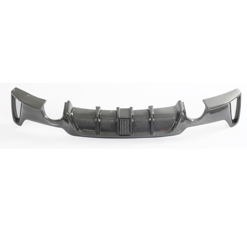 BMW 4 Series F32 F33 F36 M Sport 2014-2019 Rear Bumper Diffuser LED Light Carbon Fiber-Ahacarbon