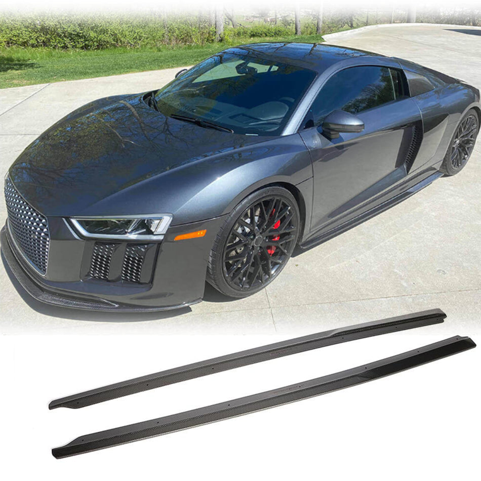 Audi R8 V10 Gen 2 4S 2016-2019 Carbon Fiber Side Skirts-Ahacarbon
