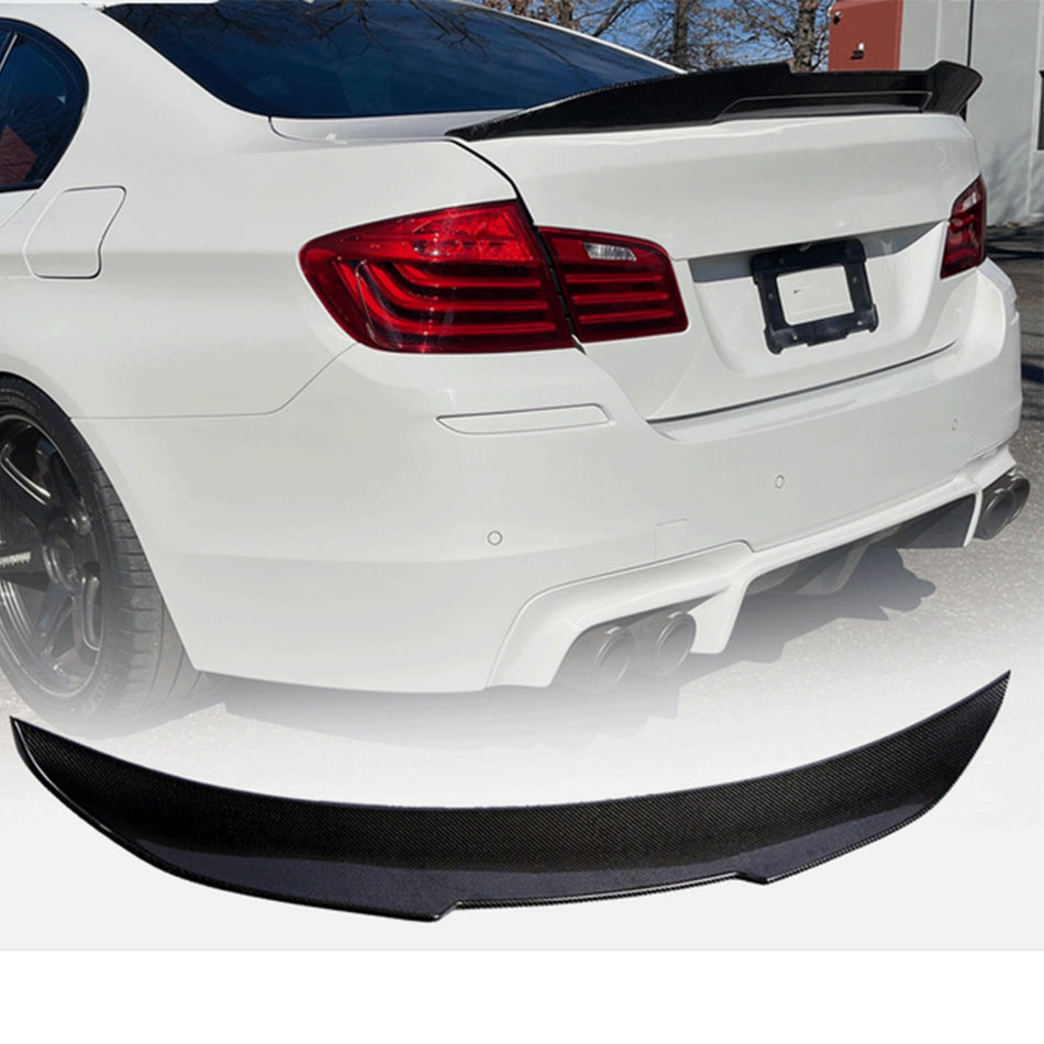 BMW 5 Series F10 M5 2011-2018 Rear Trunk Spoiler Carbon Fiber-Ahacarbon