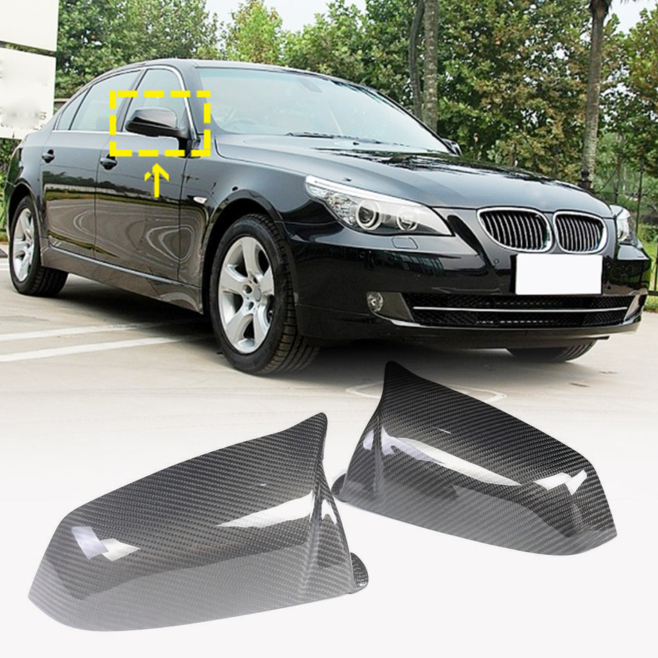 BMW 5 Series E60 E61 2008-2010 Mirror Covers LHD Carbon Fiber-Ahacarbon