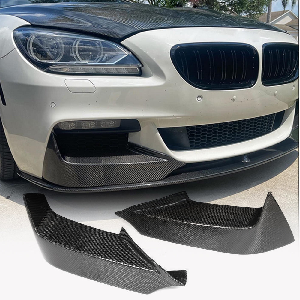 BMW 6 Series F06 F12 F13 640i 650i M Sport 2013-2018 Front Bumper Splitters Carbon Fiber-Ahacarbon