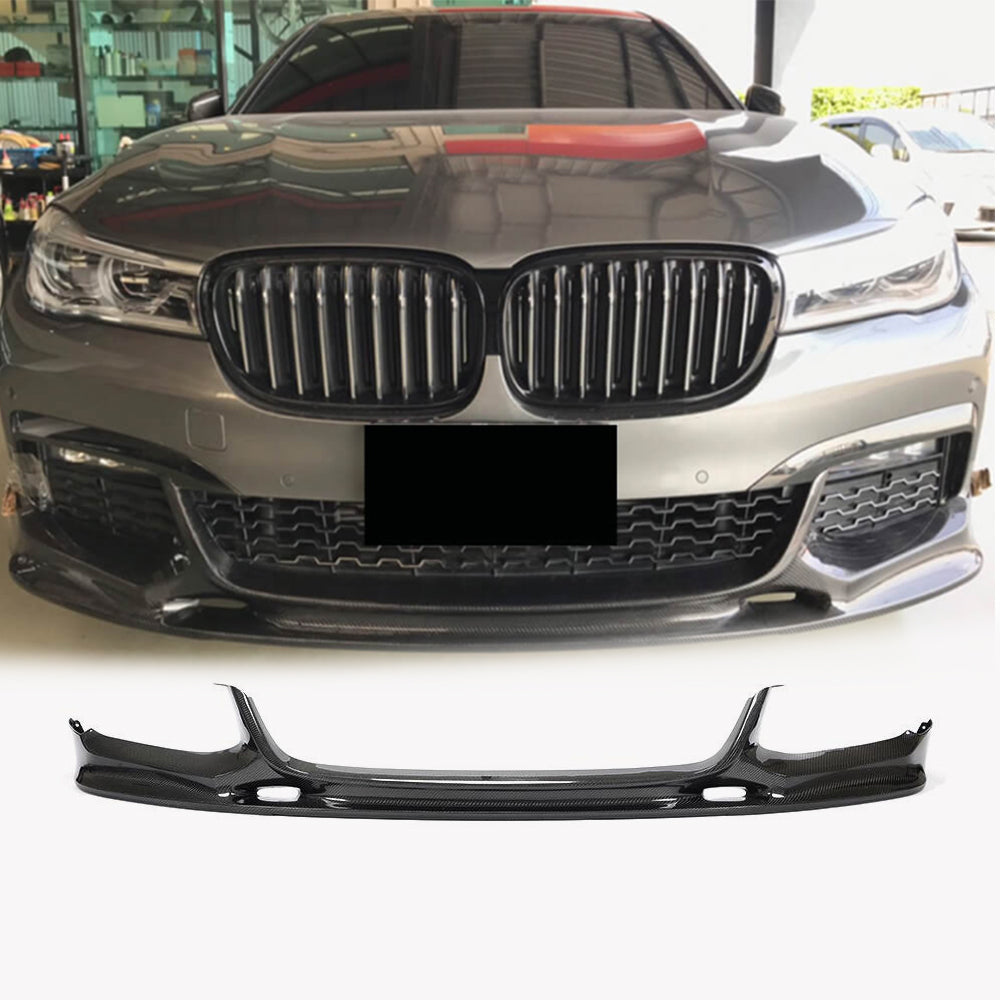 BMW 7 Series G11 730i 740e 750i M Sport M760Li 2016-2019 Front Bumper Lip Carbon Fiber/FRP-Ahacarbon