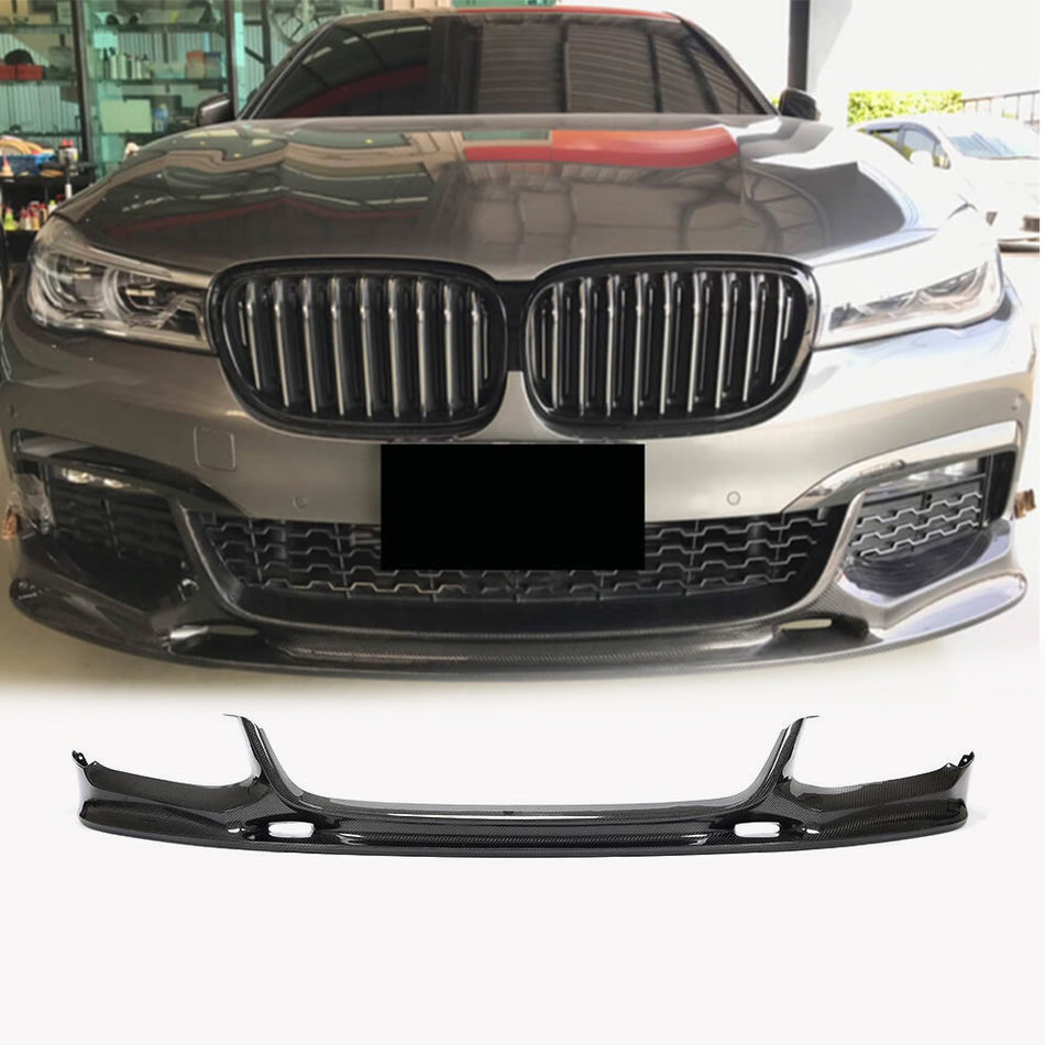 BMW 7 Series G11 730i 740e 750i M Sport M760Li 2016-2019 Front Bumper Lip Carbon Fiber/FRP-Ahacarbon