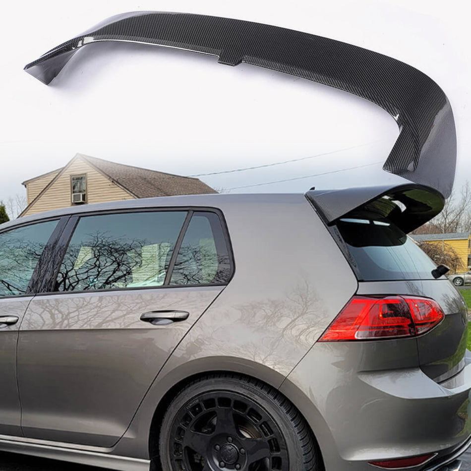 Volkswagen VW Golf 7 7.5 MK7 MK7.5 GTI R 2014-2019 Carbon Fiber Rear Roof Spoiler-Ahacarbon