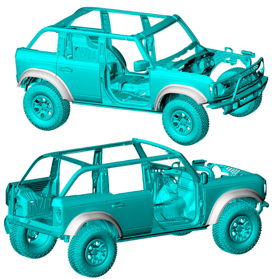 Ford BRONCO Sport Utility 2D 4D 2021-2023 Wheel Arch Fender Flares Carbon Fiber-Ahacarbon