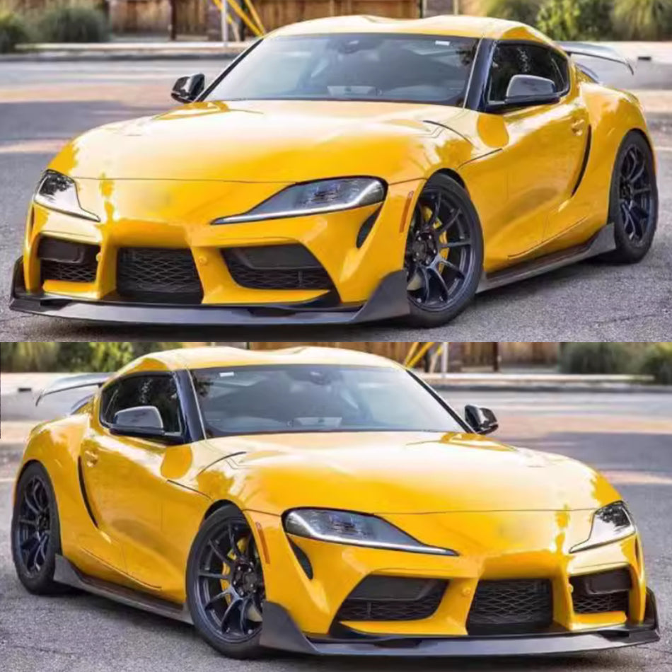 Toyota Supra GR A90 A91 MK5 Coupe 2022-2024 Front Bumper Lip Carbon Fiber-Ahacarbon
