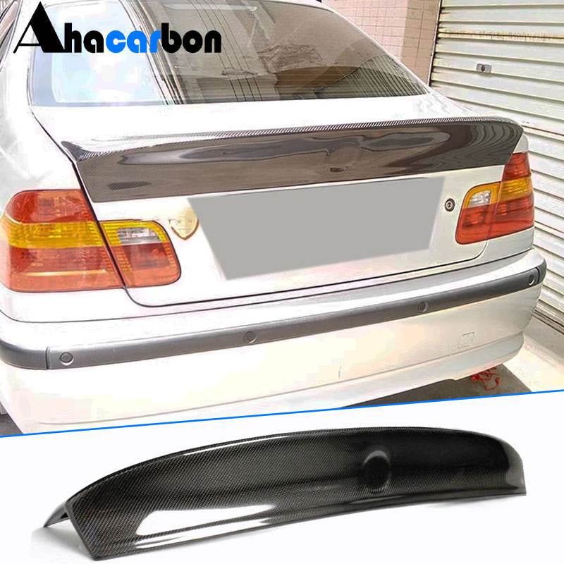 BMW 3 Series E46 M3 Sedan 1999-2005 Rear Trunk Spoiler Carbon Fiber-Ahacarbon