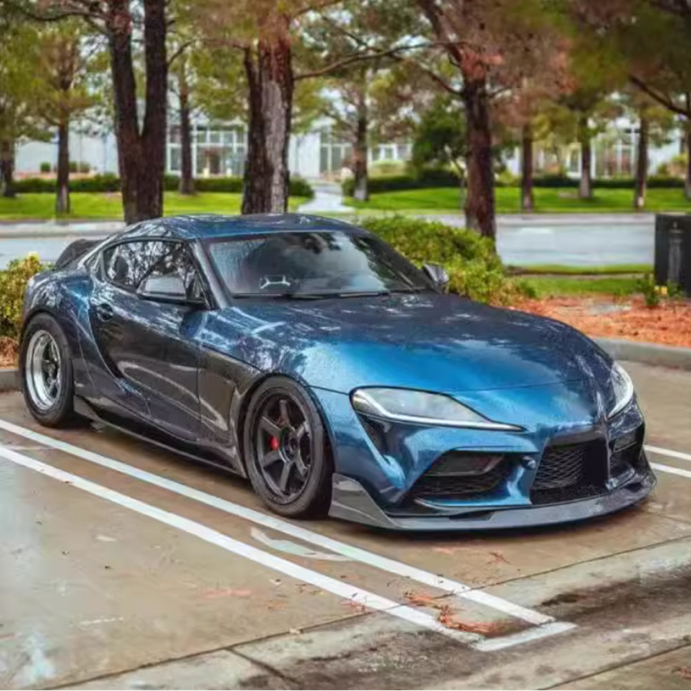 Toyota Supra GR A90 A91 MK5 Coupe 2022-2024 Front Bumper Lip Carbon Fiber-Ahacarbon