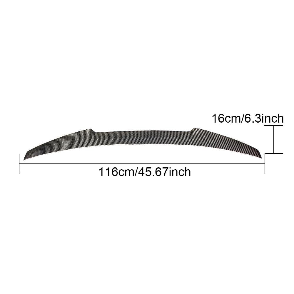 BMW 3 Series E46 M3 Sedan 1999-2005 Rear Trunk Spoiler Carbon Fiber-Ahacarbon