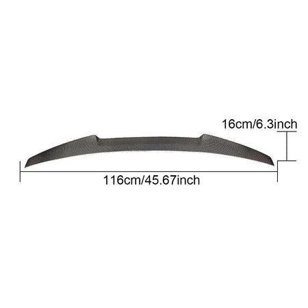 BMW 3 Series E46 M3 Sedan 1999-2005 Rear Trunk Spoiler Carbon Fiber-Ahacarbon