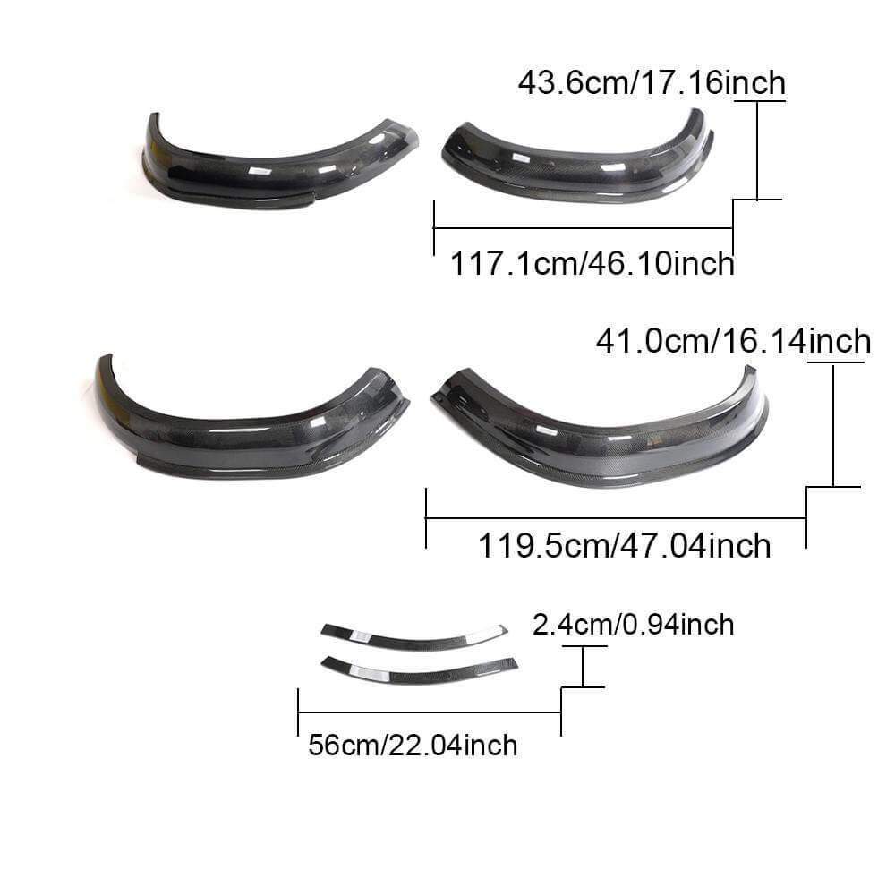 Ford BRONCO Sport Utility 2D 4D 2021-2023 Wheel Arch Fender Flares Carbon Fiber-Ahacarbon