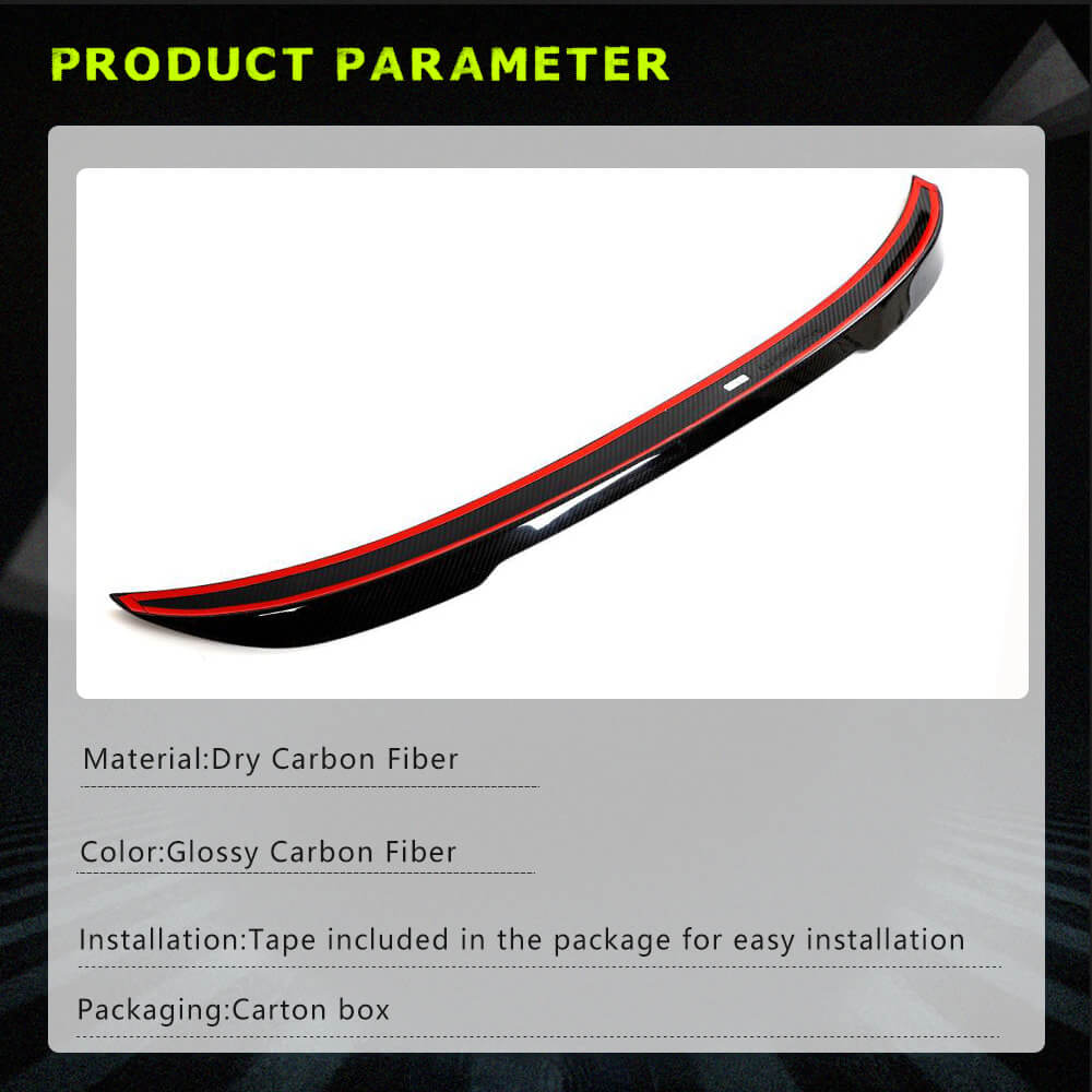 BMW 3 Series F30 F35 2012-2019 Rear Trunk Spoiler Dry Carbon Fiber-Ahacarbon
