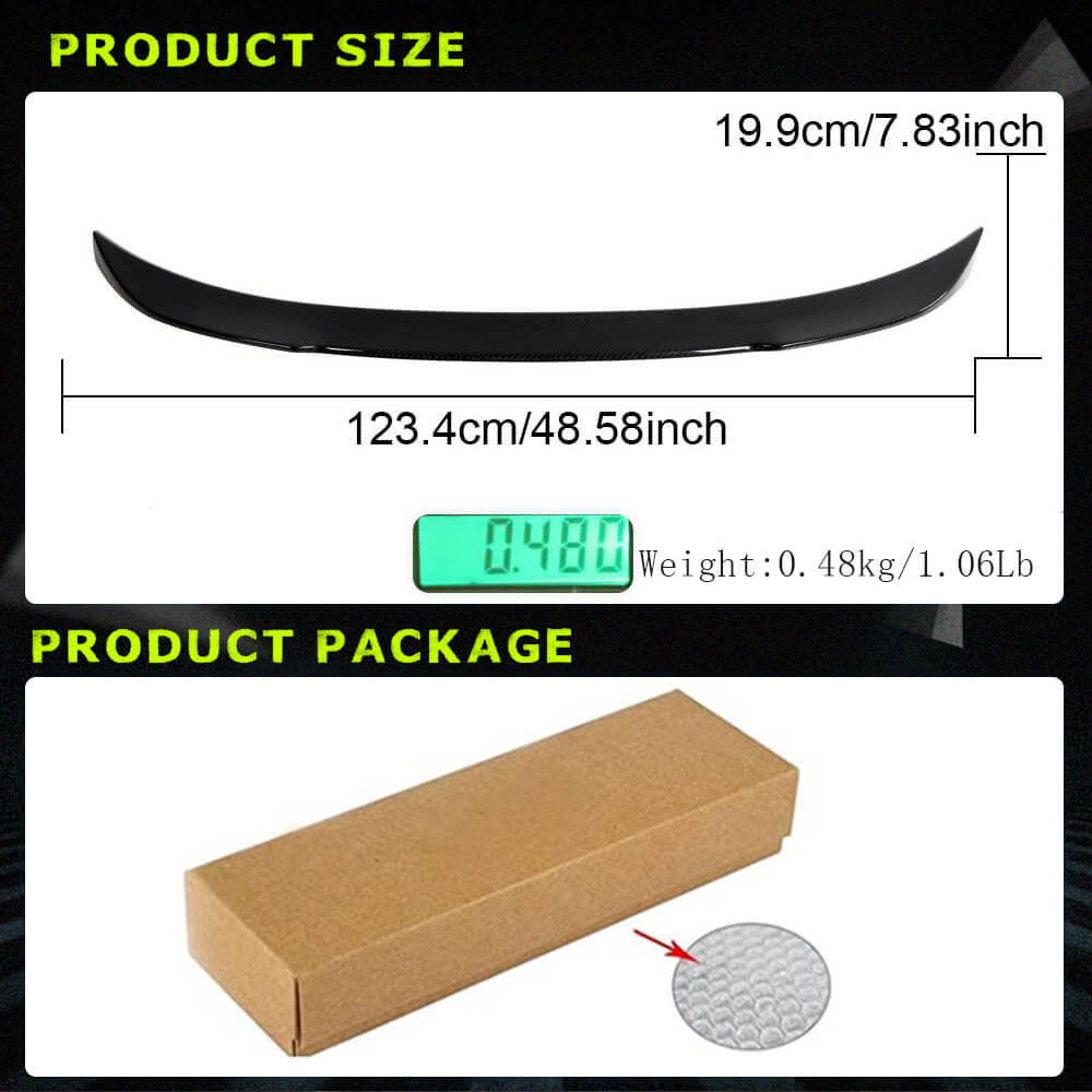 BMW 3 Series F30 F35 2012-2019 Rear Trunk Spoiler Dry Carbon Fiber-Ahacarbon