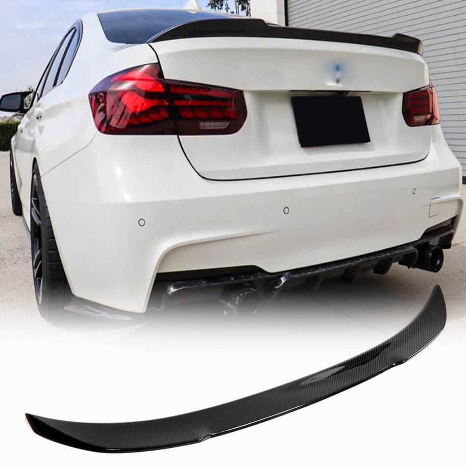 BMW 3 Series F30 F35 2012-2019 Rear Trunk Spoiler Dry Carbon Fiber-Ahacarbon