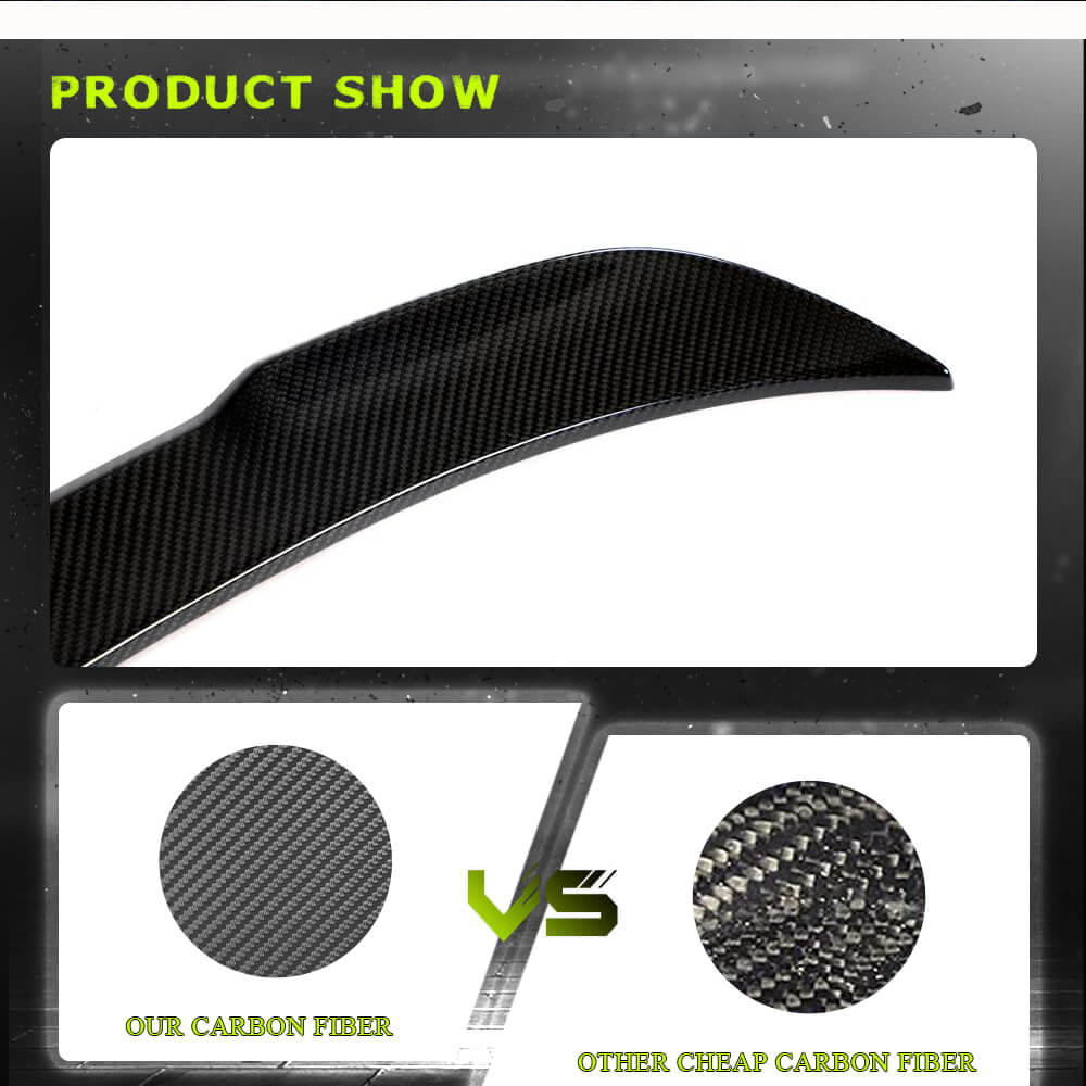 BMW 3 Series F30 F35 2012-2019 Rear Trunk Spoiler Dry Carbon Fiber-Ahacarbon