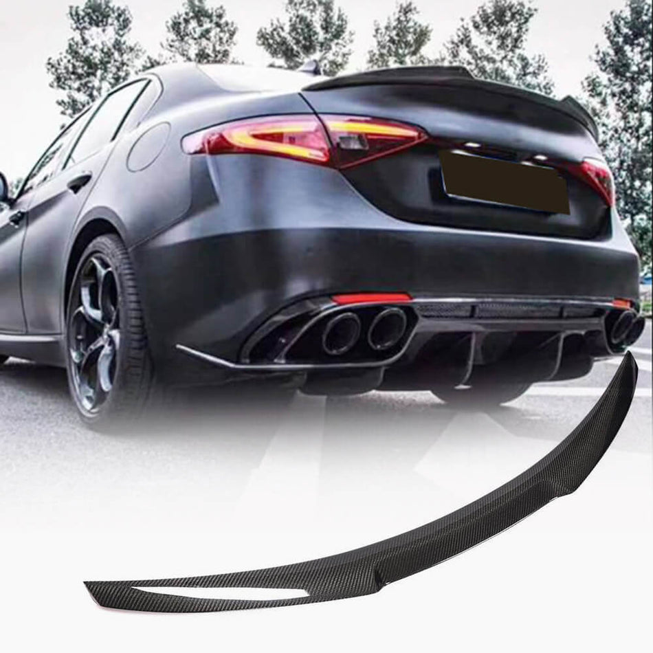 Alfa Romeo Giulia 952 2015-2024 Rear Trunk Spoiler Carbon Fiber-Ahacarbon