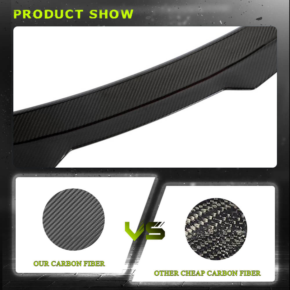 Audi A3 S line S3 8V Sedan 2013-2020 Rear Trunk Spoiler Dry Carbon Fiber-Ahacarbon