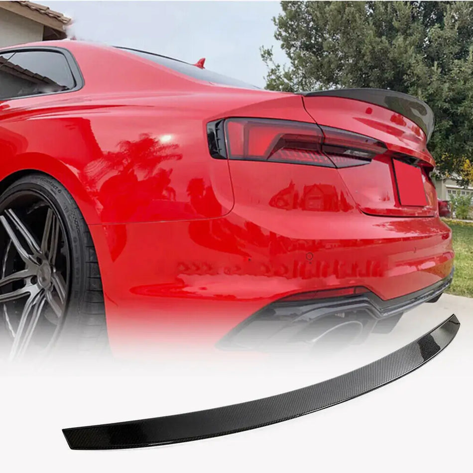Audi A5 S5 RS5 2017-2023 Rear Trunk Spoiler Carbon Fiber-Ahacarbon