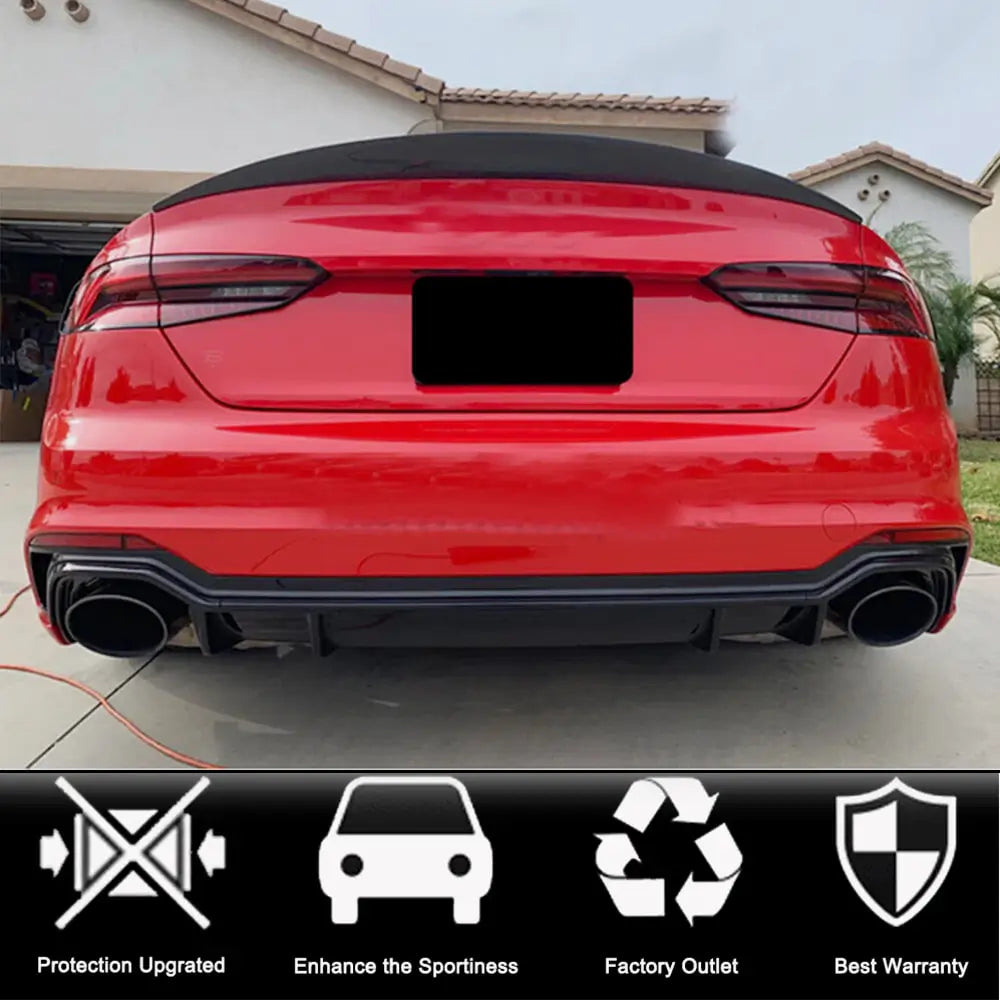 Audi A5 S5 RS5 2017-2023 Rear Trunk Spoiler Carbon Fiber-Ahacarbon