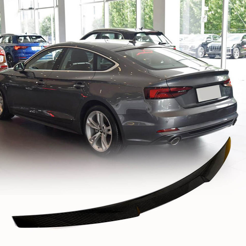 Audi A5 S5 RS5 B9 4-Door 2017-2023 Rear Trunk Spoiler Dry Carbon Fiber-Ahacarbon