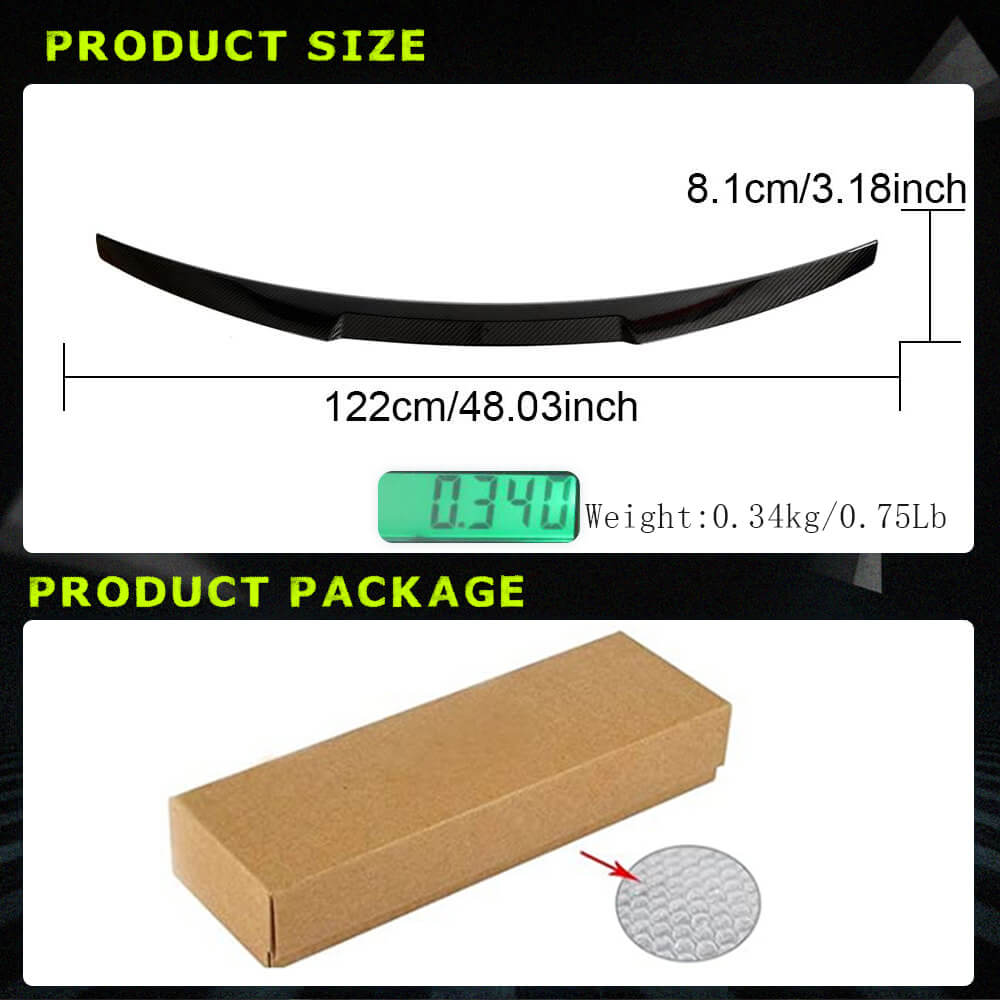 Audi A5 S5 RS5 B9 4-Door 2017-2023 Rear Trunk Spoiler Dry Carbon Fiber-Ahacarbon