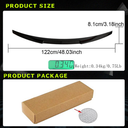 Audi A5 S5 RS5 B9 4-Door 2017-2023 Rear Trunk Spoiler Dry Carbon Fiber-Ahacarbon