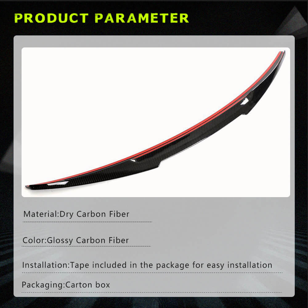 Audi A5 S5 RS5 B9 4-Door 2017-2023 Rear Trunk Spoiler Dry Carbon Fiber-Ahacarbon