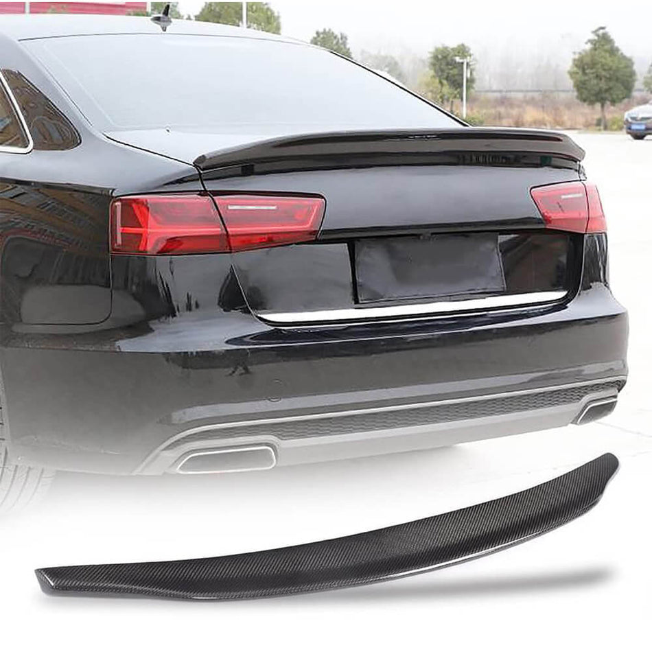 Audi A6 Sline S6 C7 C7.5 Sedan 2012-2019 Rear Trunk Spoiler Carbon Fiber-Ahacarbon