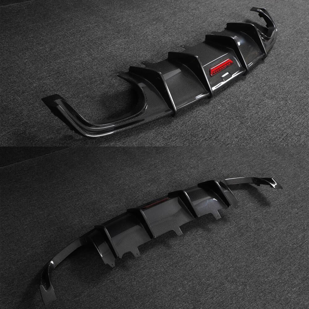 Audi A7 Sline S7 C7.5 2016-2018 Rear Bumper Diffuser Carbon Fiber-Ahacarbon