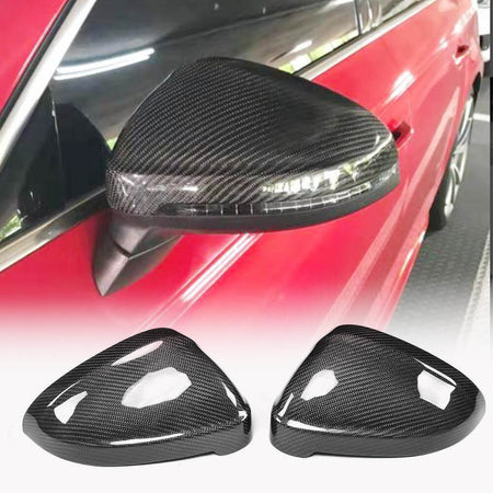 Audi B9 A4 S4 2016-2023 A5 S5 RS5 2017-2023 Mirror Covers Carbon Fiber (With Side Lane Assist)-Ahacarbon