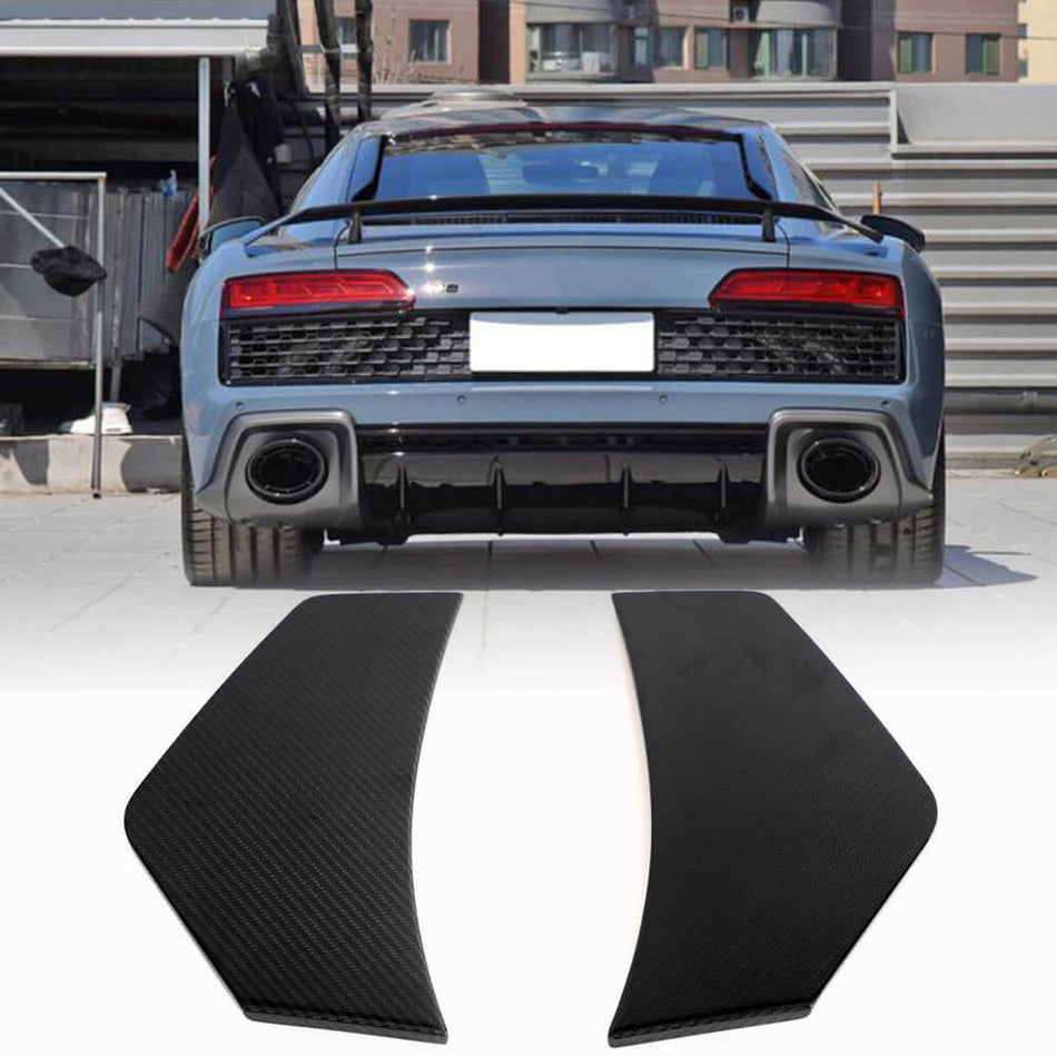 Audi R8 2023UP Rear Bumper Splitters Dry Carbon Fiber-Ahacarbon