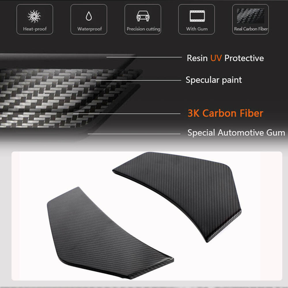 Audi R8 2023UP Rear Bumper Splitters Dry Carbon Fiber-Ahacarbon