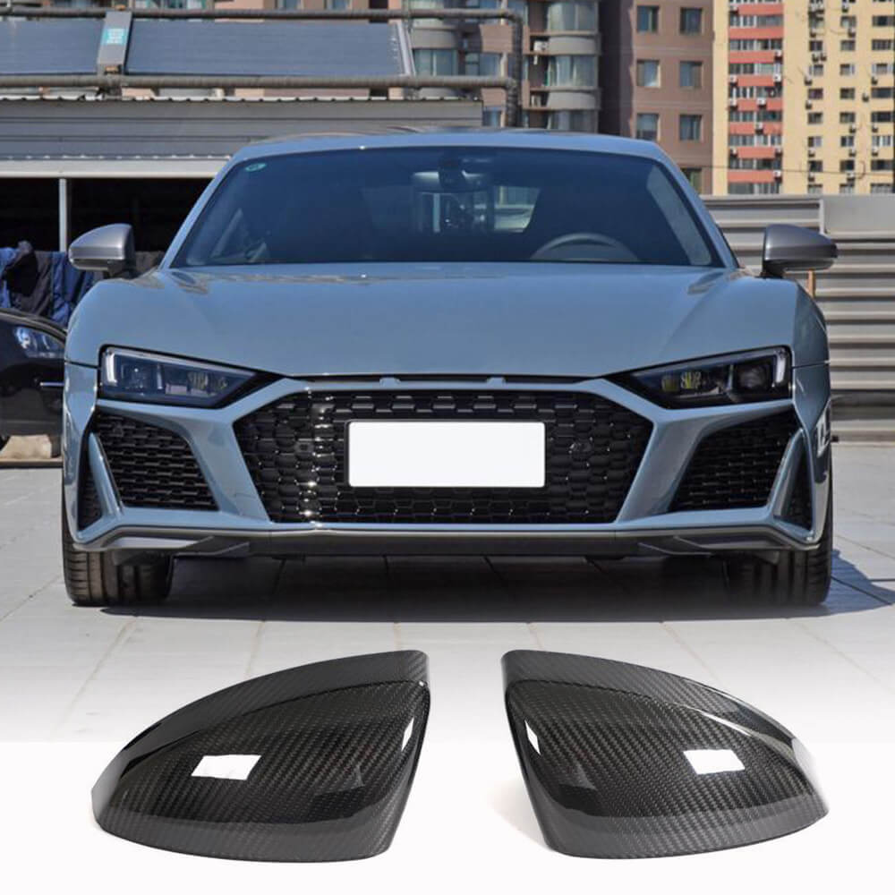 Audi R8 2023UP Mirror Covers Replacement Style Dry Carbon Fiber-Ahacarbon