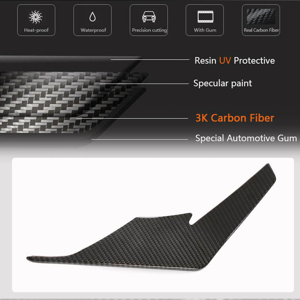 Audi R8 V10 Coupe Spyder Convertible 2Door 2023+ Front Bumper Fins Dry Carbon Fiber-Ahacarbon