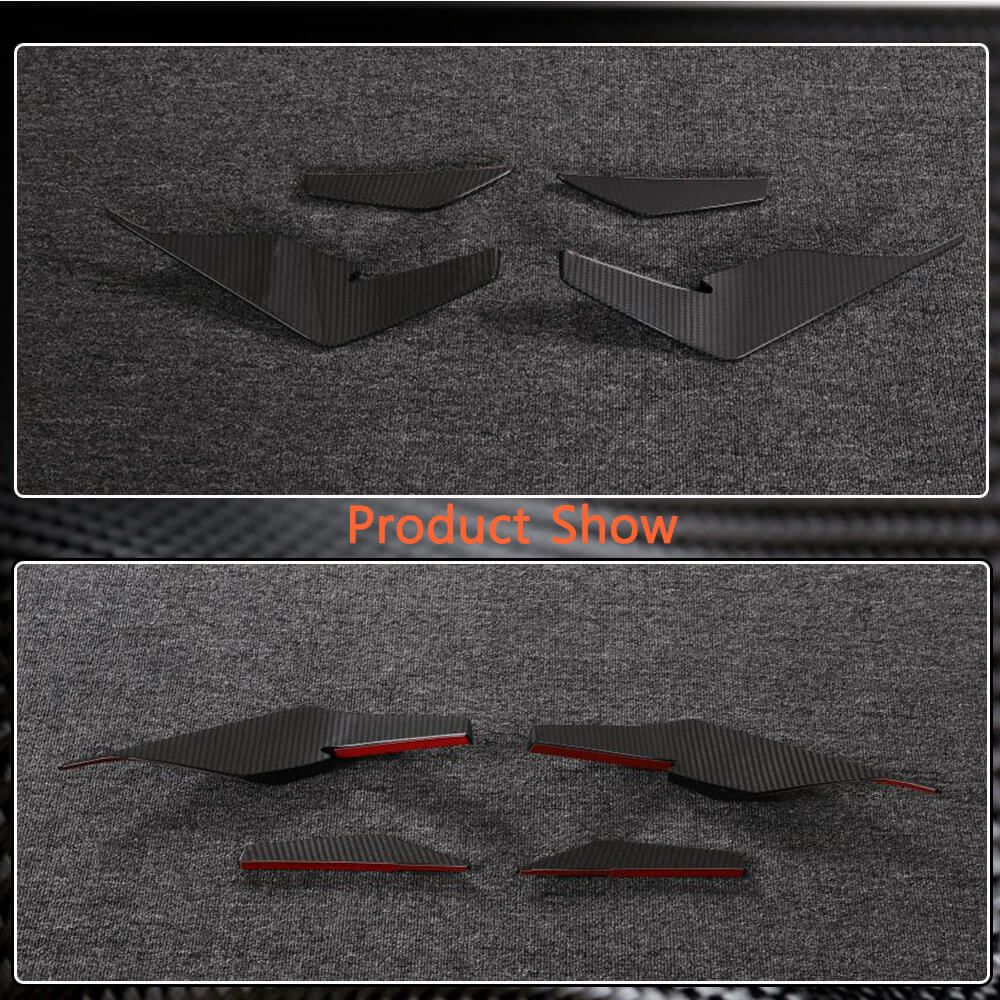 Audi R8 V10 Coupe Spyder Convertible 2Door 2023+ Front Bumper Fins Dry Carbon Fiber-Ahacarbon