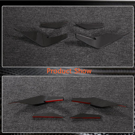 Audi R8 V10 Coupe Spyder Convertible 2Door 2023+ Front Bumper Fins Dry Carbon Fiber-Ahacarbon
