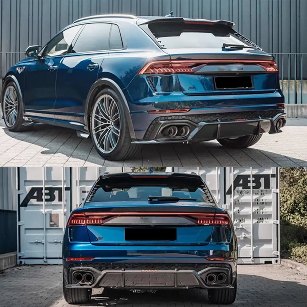 Audi RSQ8 Base Sport Utility 4-Door 2020-2023 Rear Bumper Diffuser Lip Carbon Fiber-Ahacarbon