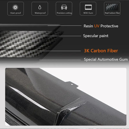 Audi RSQ8 Base Sport Utility 4-Door 2020-2023 Rear Bumper Diffuser Lip Carbon Fiber-Ahacarbon