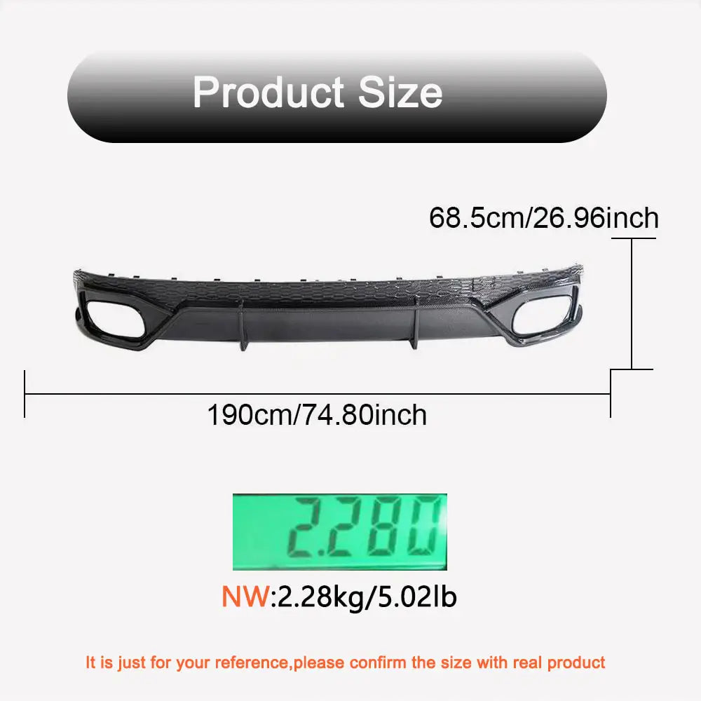 Audi RSQ8 Base Sport Utility 4-Door 2020-2023 Rear Bumper Diffuser Lip Carbon Fiber-Ahacarbon