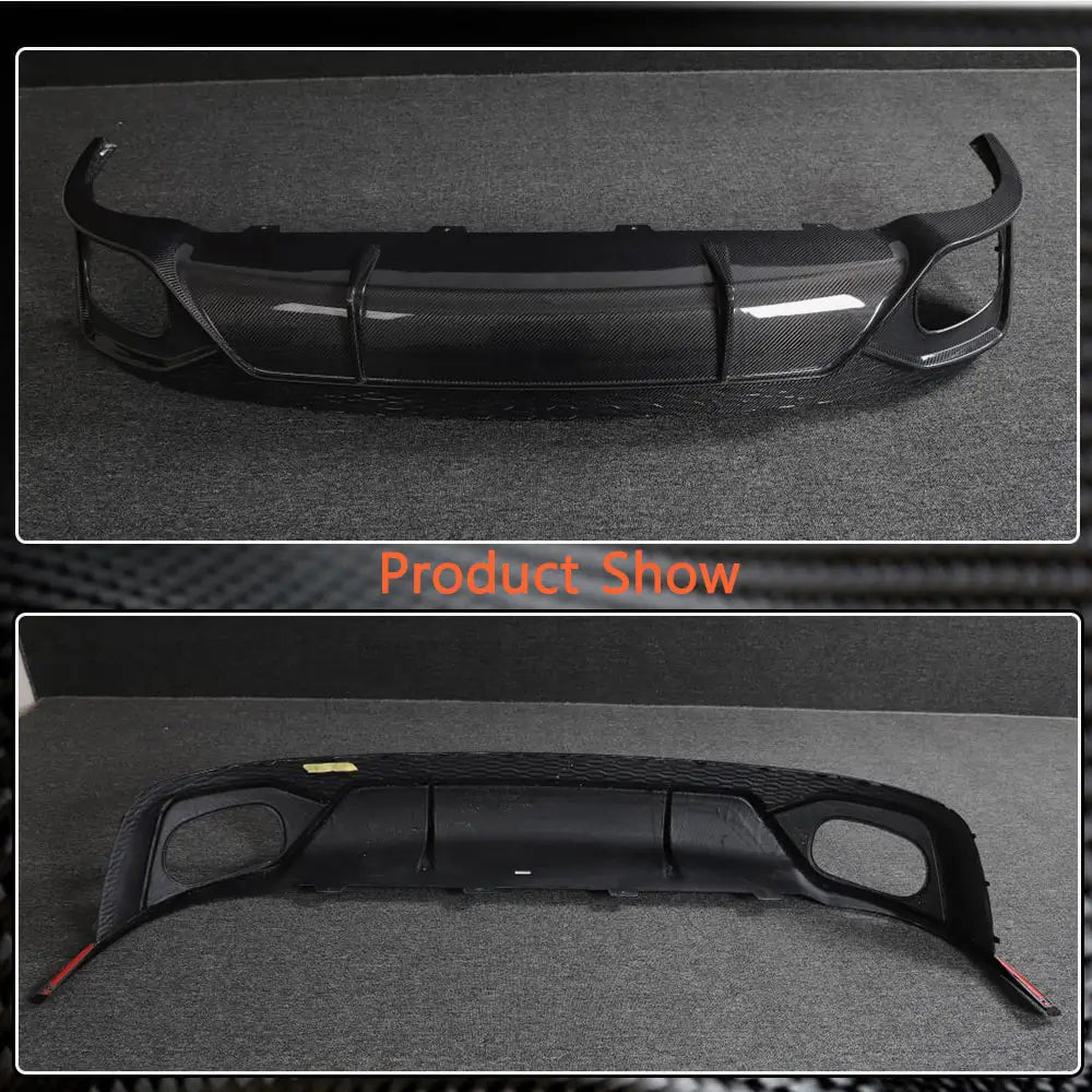 Audi RSQ8 Base Sport Utility 4-Door 2020-2023 Rear Bumper Diffuser Lip Carbon Fiber-Ahacarbon