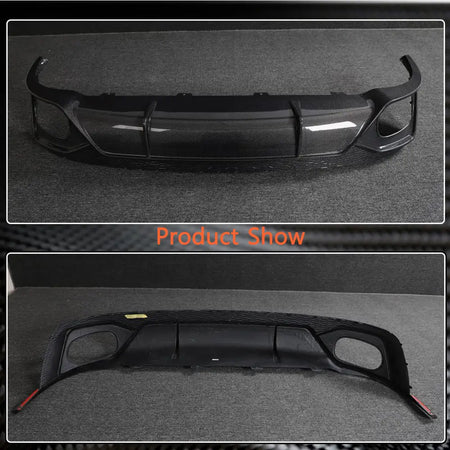 Audi RSQ8 Base Sport Utility 4-Door 2020-2023 Rear Bumper Diffuser Lip Carbon Fiber-Ahacarbon