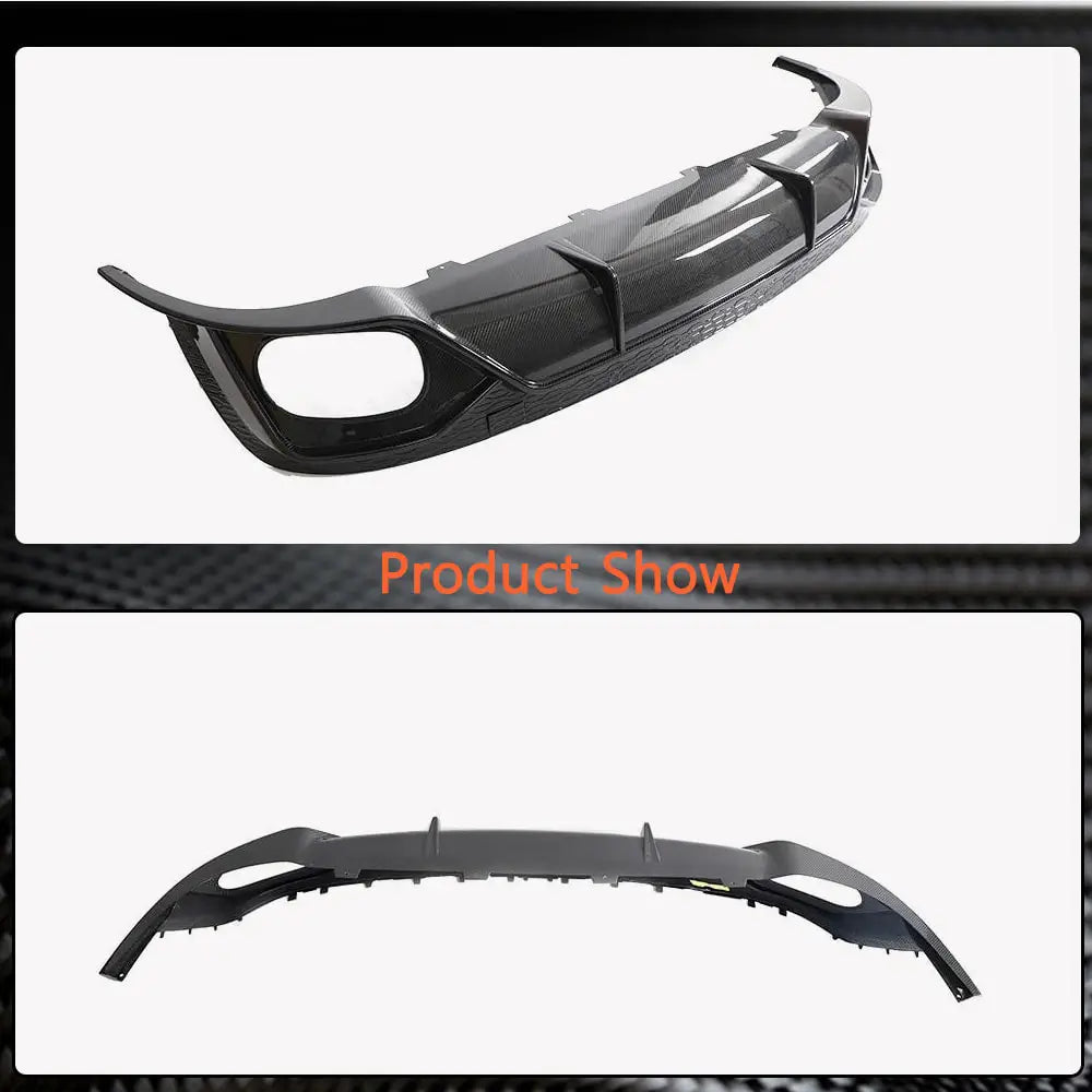 Audi RSQ8 Base Sport Utility 4-Door 2020-2023 Rear Bumper Diffuser Lip Carbon Fiber-Ahacarbon