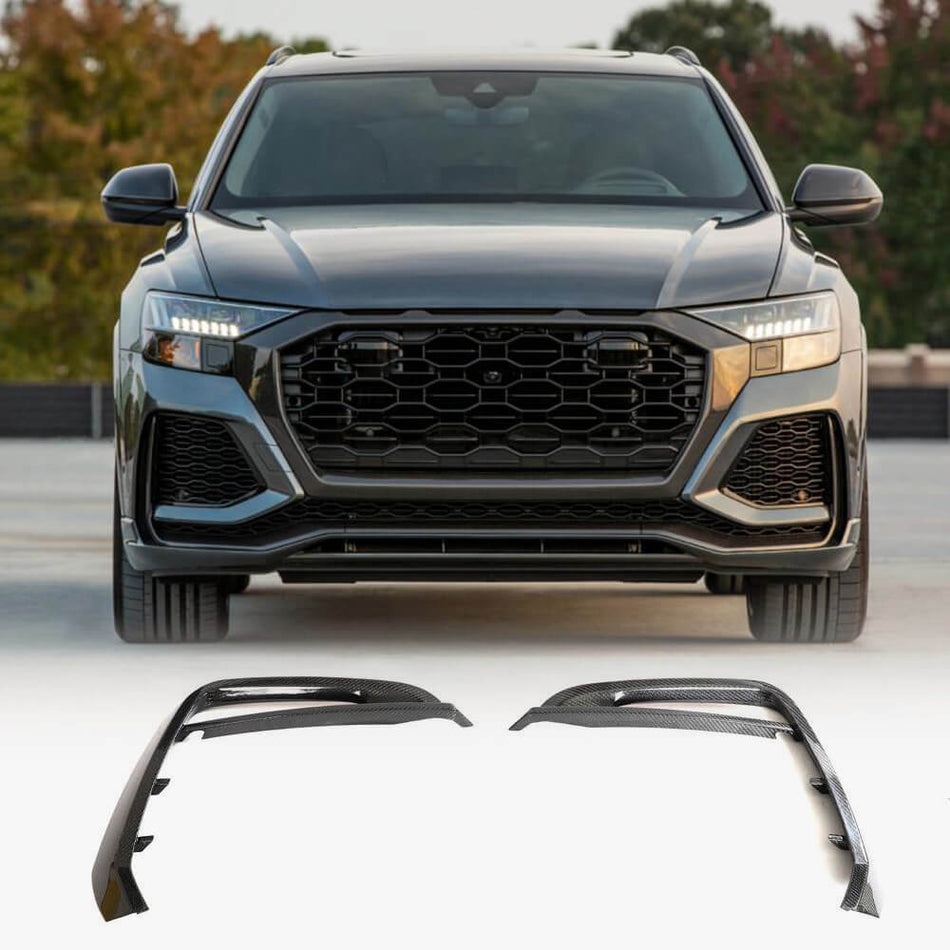 Audi RSQ8 Base Sport Utility 4-Door 2021+ Fog Light Covers Carbon Fiber-Ahacarbon