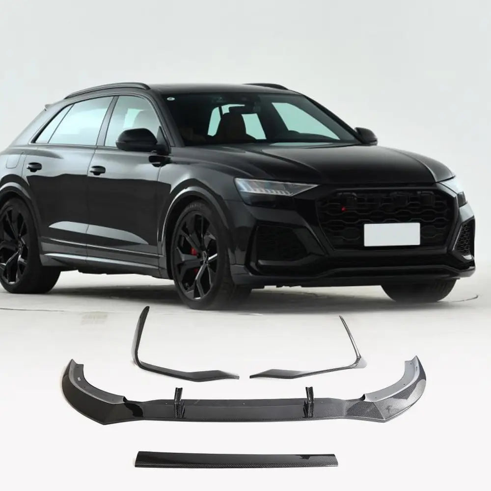 Audi RSQ8 Base Sport Utility 4-Door 2021+ Front Bumper Lip Carbon Fiber-Ahacarbon