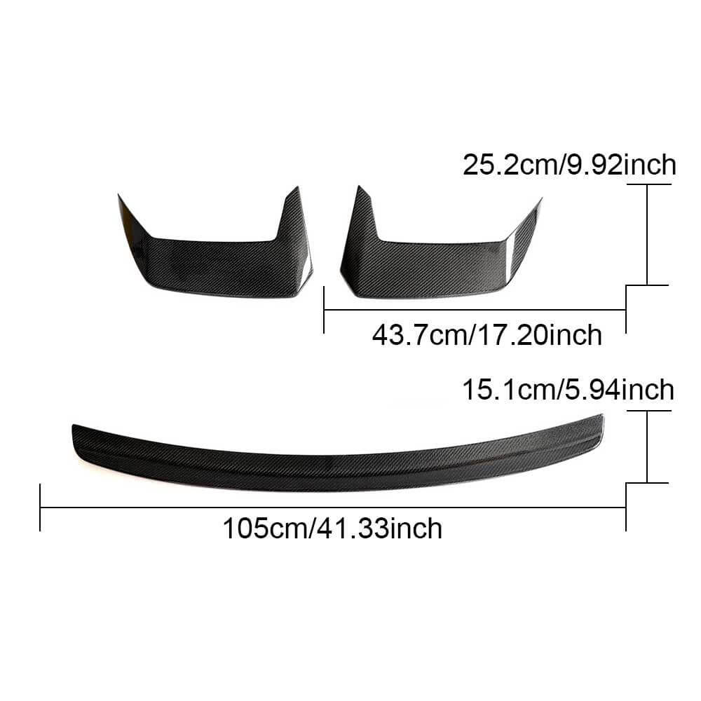Audi RSQ8 RS Q8 Base Sport Utility 4-Door 2020-2023 Rear Roof Spoiler Carbon Fiber-Ahacarbon